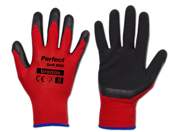 Schutzhandschuhe PERFECT SOFT RED lateks RWPSRD